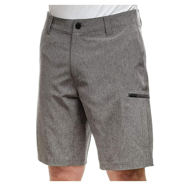 New Men’s ZeroXposur 4-Way Stretch Travel Shorts  Size 38 Slate Gray Lightweight